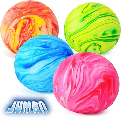 Miniatura 6 de Pelotas Gigantes Antiestrés para Niños y Adultos - Pelotas de Masa Jumbo Esponjosas Juguete Fidget - Tirar, Estirar y Apretar Pelota Antiestrés