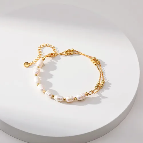 Miniatura 73 de Delicadas pulseras de oro para mujer, chapado en oro 18, ajustable, mal de ojo, mariposa, cuentas, perla, corazón, turquesa, hecha a mano para mujer