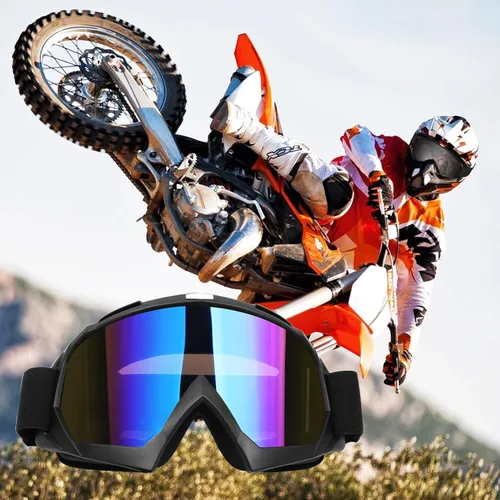 Miniatura 7 de Paquete de 2 gafas de motocross para ATV y bicicleta de tierra, gafas de motocicleta para hombres y mujeres, MX, para conducción, UTV, gafas