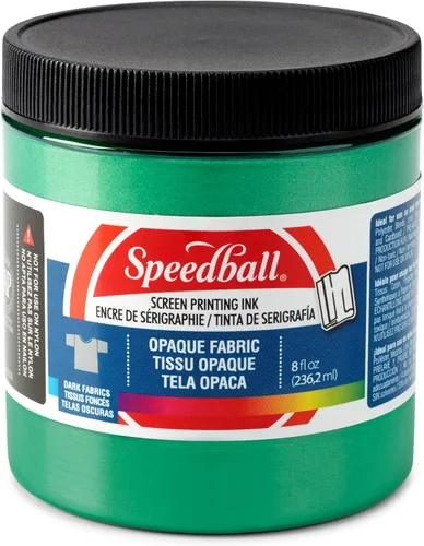 Miniatura 17 de Speedball 004802 Tinta de impresión de pantalla de tela opaca, 8 fl. oz., topacio azul