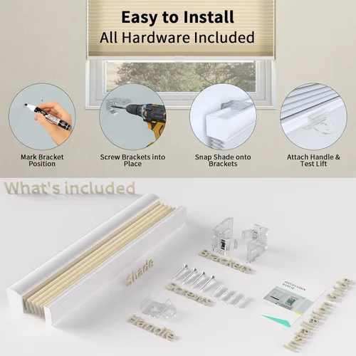 Miniatura 7 de MYshade Persianas Celulares sin Cordón para Ventanas Filtrado de Luz Persianas para Ventanas Interiores 1.5 pulgadas Celda de Panal de Abeja Tela