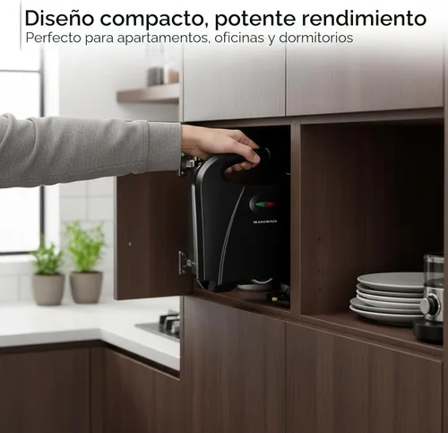Miniatura 4 de OVENTE - Parrilla eléctrica para panini con placas antiadherentes, luces indicadoras LED, control de termostato, sandwichera compacta perfecta