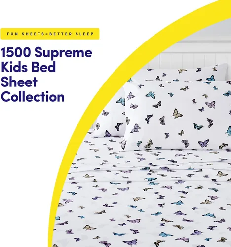 Miniatura 59 de Colección de sábanas para niños 1500 Supreme - Divertido, colorido y cómodo juego de sábanas para niños y niñas, juego de sábanas para camas