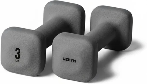 Miniatura 20 de WeGym SafeGrip Square Dumbbells with Anti Slip Handles, Aesthetic Free Weights for Home Workouts, Stable Design Prevents Rolling during Floor