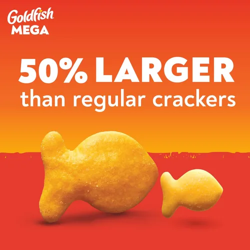 Miniatura 4 de Goldfish Mega Bites Galletas de Queso Cheddar Fuerte, Bolsa de 5.9 Oz