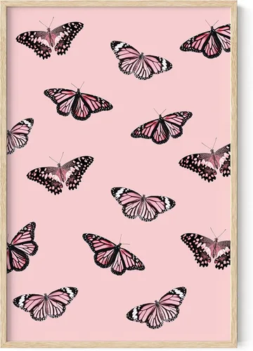 Miniatura 18 de HAUS AND HUES Arte de pared de mariposas: carteles estéticos para habitación, decoración de pared amarilla, sin marco, 12 x 16 pulgadas Mariposas