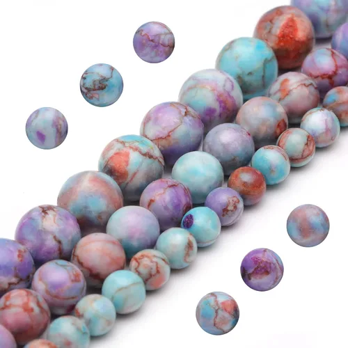 Miniatura 5 de Youngbling Cuentas de jade natural para hacer joyería, cuentas de jade verde pulido de 8 mm redondas y lisas, piedra auténtica para pulseras