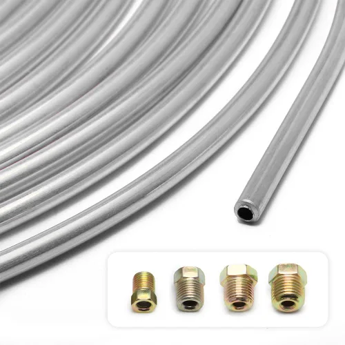 Miniatura 6 de Kit de línea de freno de cobre chapado en zinc de 25 pies de 3/16 - Incluye 16 conexiones de abocinado invertido - Kit de reparación universal
