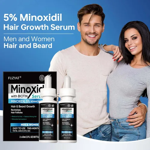 Miniatura 7 de 5% de minoxidil para hombres, minoxidil para mujeres, tratamiento para el crecimiento del cabello, suero de crecimiento de barba, enriquecido