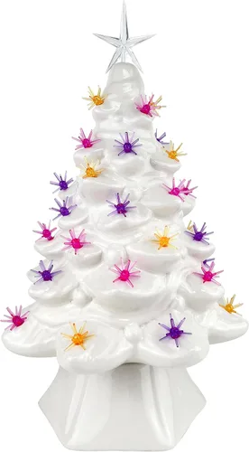 Miniatura 2 de National Artcraft Sputnik - Adornos de cerámica para árbol de Navidad, 25 unidades Sputnik - Oro