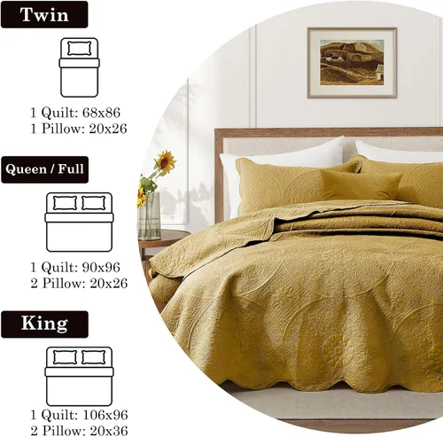 Miniatura 67 de MOONLIGHT20015 Juego de colchas individuales (68" x 86") – Paquete a granel de 10 al por mayor para hoteles, dormitorios de invitados y Airbnbs