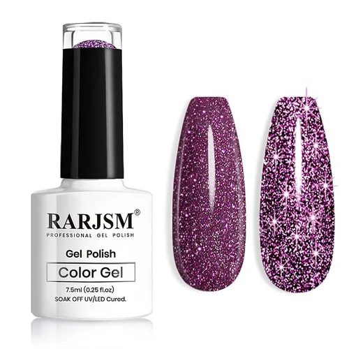 Miniatura 12 de RARJSM - Esmalte de uñas de gel con purpurina, de color verde oliva, brillante y brillante, para manicura DIY y salón de uñas, requiere secado