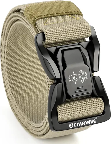 Miniatura 7 de FAIRWIN Men Belt,Quick Release Tactical Belt, Military Work Stretch Nylon Web Belt for Men