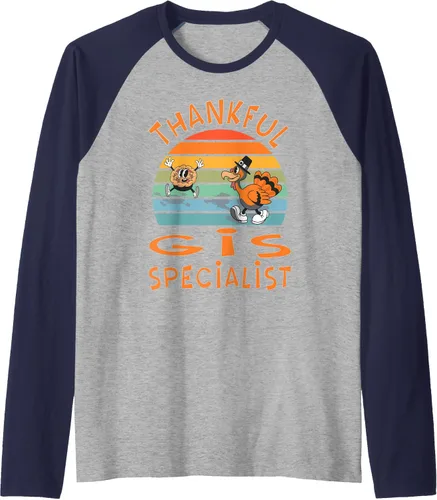 Miniatura 11 de GIS Specialist Job Funny Thanksgiving Raglan Baseball Tee