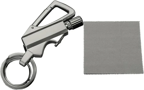 Miniatura 5 de Encendedor infinito permanente, encendedor de llavero con abrebotellas multiherramienta, impermeable y reutilizable, resistente al viento para Negro