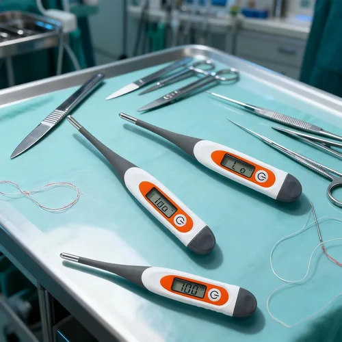 Miniatura 5 de TrelaCo 10 piezas Termómetro para adultos Termómetro digital oral para fiebre Temperatura basal del cuerpo Lectura rápida Punta flexible