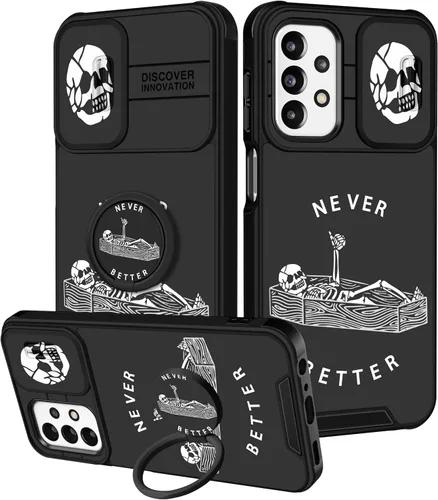 Miniatura 152 de Funda 2 en 1 para Samsung Galaxy Note 10 Plus con diseño de calavera para teléfono con diseño de esqueleto para yoga, fantasma, horror, con cubierta