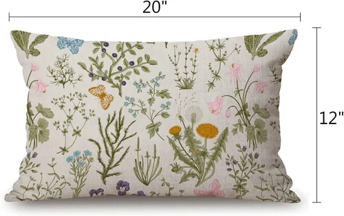 Miniatura 39 de Fundas de almohada de 12 x 20 pulgadas, decoración rústica de granja, sé feliz, fundas de almohada de algodón y lino, citas inspiracionales con Jcp20