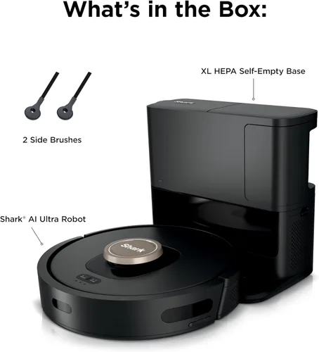 Miniatura 10 de Shark AV2501AE - Robot aspirador AI con base autovaciante XL HEPA, sin bolsa, capacidad de 60 días, navegación LIDAR, perfecta para pelo