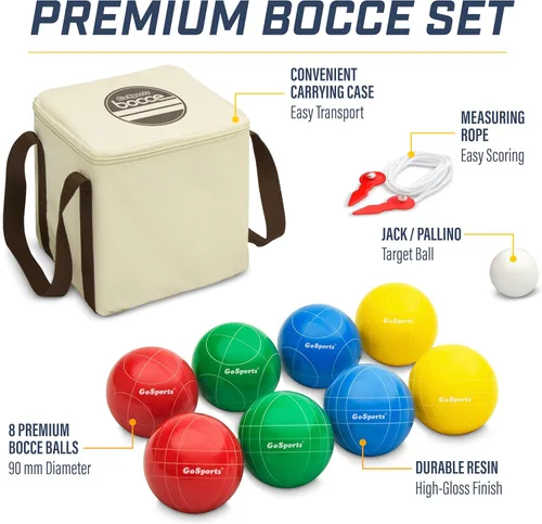 Miniatura 4 de GoSports 90 mm Bocce Ball Sets - Outdoor Lawn Game - Composite or Resin Resina