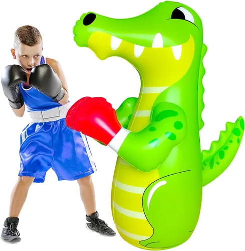 Miniatura 6 de 48 in Punching Bag for Kids, Free Standing Inflatable Dummy, Inflatable Punching Bag, De-Stress Boxing Bag for Kid