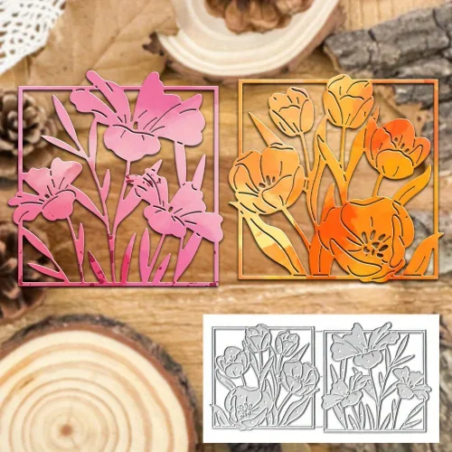 Miniatura 9 de Lapoo Troquel de corte de metal para álbumes de recortes, plantillas duraderas para álbumes de recortes, álbumes de fotos, tarjetas de papel