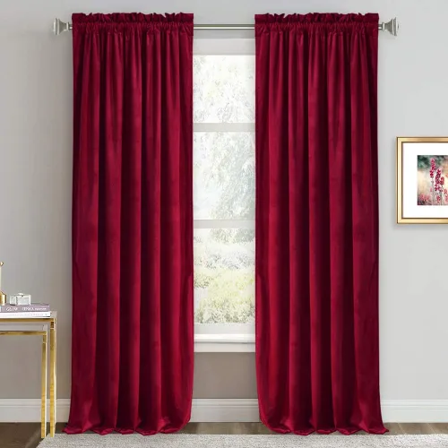 Miniatura 10 de RYB HOME Cortinas de terciopelo verde oliva de 72 pulgadas de largo, cortinas opacas con aislamiento térmico, tratamiento de ventana, decoración