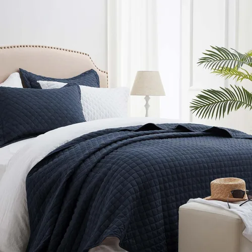Miniatura 12 de SunStyle Home Colchas Tamaño Queen Verde Oliva, Cubrecamas Edredón Ligero, Juego de Ropa de Cama Tamaño Full Queen, Colcha Coverlet con Costuras 01