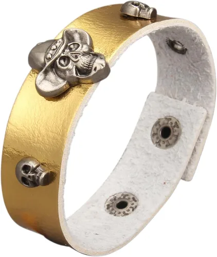 Miniatura 20 de Jeilwiy Pulseras de cuero punk para hombres, pulseras hechas a mano, brazalete ancho, joyería trenzada, color negro y marrón, ajustable, regalos