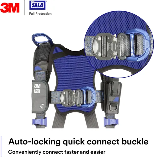 Miniatura 6 de 3M 1113705 DBI-SALA ExoFit X300 Arnés de seguridad para escalada/posicionamiento/rescate Protección contra caídas, OSHA, ANSI, espalda, cadera