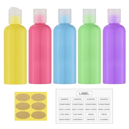 Miniatura 12 de Botella de viaje de 3.4oz con tapa abatible con tapa superior de disco, Claro Transparente