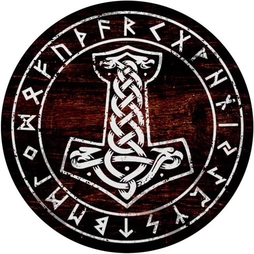 Miniatura 3 de Mjolnir Thor Hammer Viking Norse Mythology - PopSockets - Soporte para teléfonos y tabletas, Negro