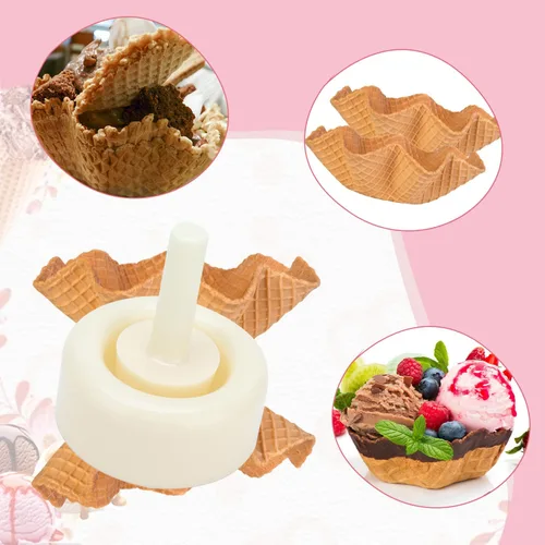 Miniatura 5 de Máquina para hacer conos de gofres crujientes, rodillo de cono de plástico para hacer helados, herramienta formadora de conos de gofres, pastelería