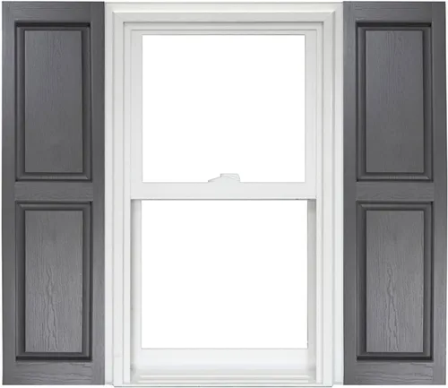 Miniatura 6 de Polaris - Persianas de vinilo Homeside con panel elevado (1 par), 14-1/2 pulgadas x 67 pulgadas, color blanco 930