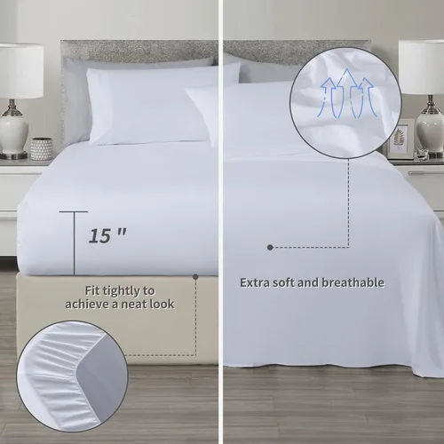Miniatura 4 de Chezmoi Collection Briar - Juego de cama California King de 7 piezas en una bolsa, juego de edredón de microfibra ligera para todas las estaciones