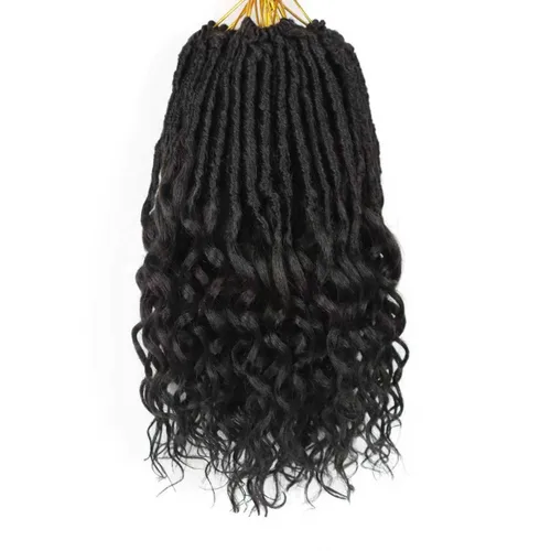 Miniatura 56 de Cabello de ganchillo para mujeres negras Goddess Locs de 14 pulgadas 8 paquetes 613 Locs falsos suaves preenganchados trenzas de ganchillo cabello
