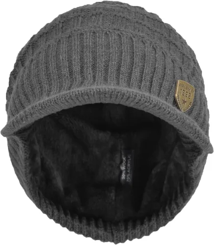 Miniatura 73 de Janey&Rubbins Gorro de punto diario con orejeras con forro polar y calavera