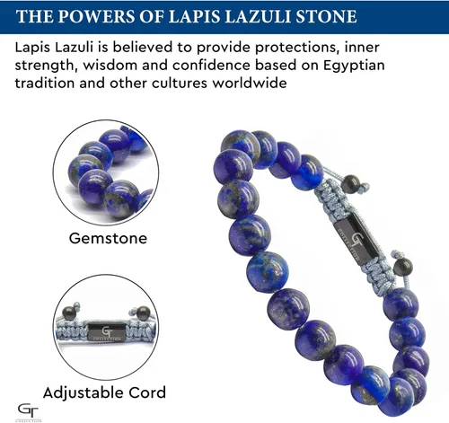 Miniatura 5 de Pulsera de cuentas para hombre Usuario con nombre, fama, fortuna y dinero 100% natural envuelto Pulsera de cuentas de piedras preciosas