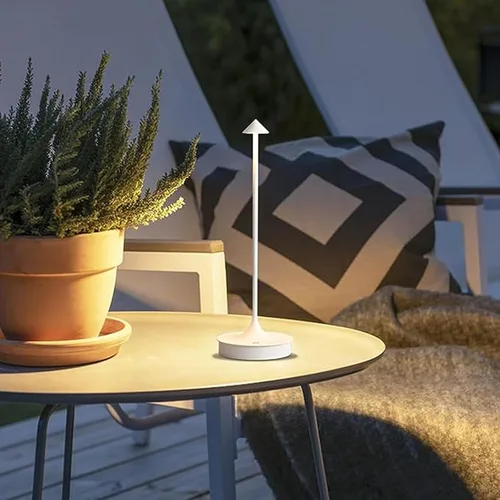 Miniatura 4 de Lámpara de mesa inalámbrica recargable LED funciona con pilas, lámpara de mesa de 4000 mAh, lámpara táctil regulable al aire libre, impermeable