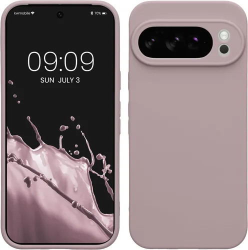 Miniatura 90 de kwmobile Funda compatible con Google Pixel 9 Pro - Funda protectora delgada de TPU para teléfono - Acabado mate suave - Negro mate