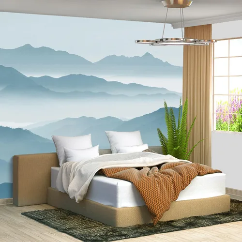 Miniatura 113 de Papel tapiz mural gris de Nueva York del Puente de Brooklyn, papel tapiz mural de paisaje urbano grande para sala de estar y dormitorio - 108"x75