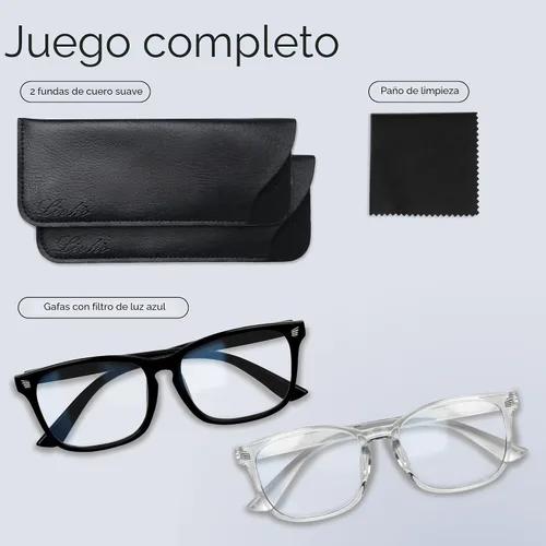 Miniatura 8 de Livho Gafas de Luz Azul de Alta Tecnología - Gafas de Computadora con Bloqueo Avanzado de Luz Azul - Fatiga por Pantalla y Protección UV