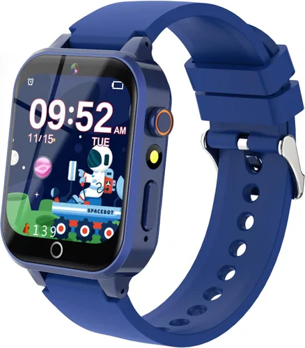 Miniatura 13 de Cosjoype Reloj inteligente para niños con 26 juegos de rompecabezas, pantalla táctil HD, cámara de video, reproductor de música, seguimiento