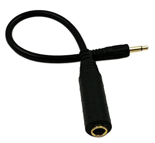 Miniatura 8 de Chapado en oro de 0.138 in mono 1/8 pulgadas audio macho a 0.250 in 1/4 pulgadas hembra adaptador de cable convertidor (4.9 ft/5 pies)