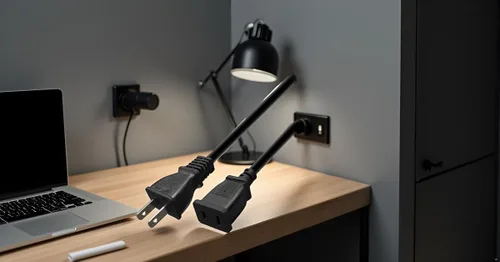 Miniatura 10 de Toptekits (0,5 m) Cable de Extensión de Alimentación USA Outlet Saver 125V 10A 2 Clavijas 2 Salidas para NEMA 5-15P a NEMA 5-15R, Bonita Extensión
