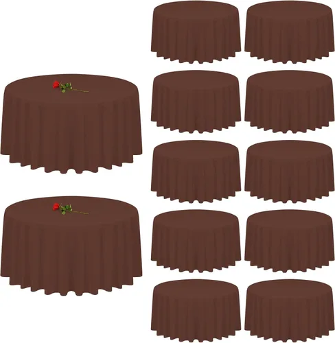 Miniatura 30 de 12 paquetes de manteles blancos, 52 x 52 pulgadas, manteles lavables de poliéster resistentes a manchas y arrugas para mesas cuadradas, mantel