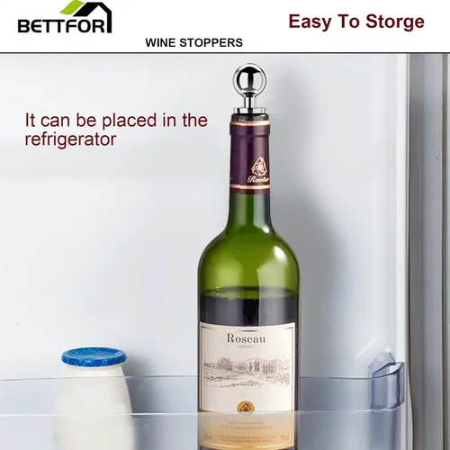 Miniatura 6 de Tapones de vino para botellas de vino, 3 unidades, tapón de botella de vino al vacío con corchos de vino reutilizables de silicona, a prueba