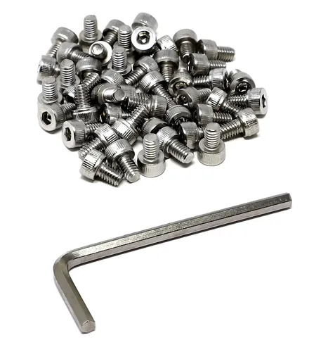 Miniatura 13 de iexcell 25 piezas M4 x 60/65/70/75/3.150 in paso de rosca 0.028 in acero inoxidable 304 cabeza hexagonal Tornillos Tornillos surtido Kit
