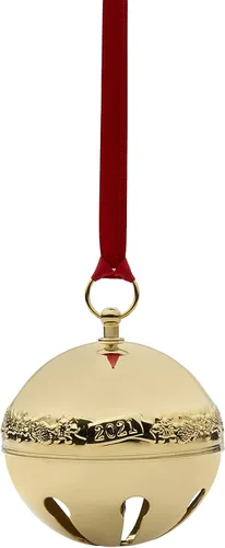 Miniatura 2 de Wallace 32ª edición 2021 Adorno de campana de trineo chapada en oro, oro, Navidad