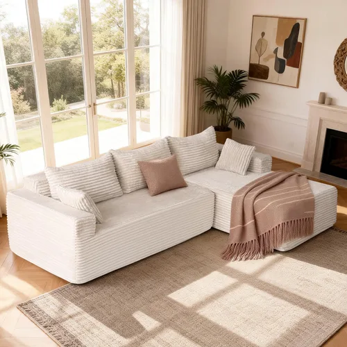 Miniatura 2 de PARKOL Sofá modular Cloud de 105 pulgadas con diván en forma de L, moderno sofá modular con asiento profundo, sofás tapizados para sala de estar